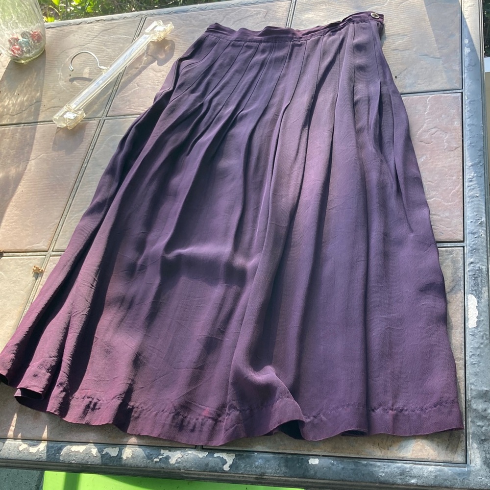 Y2K Vintage Casual Corner Elegant A-Line Skirt in Deep Purple